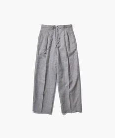 ATON LINEN WOOL TWILL | タックイージーパンツ