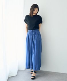 YECCA VECCA シルキータックワイドパンツ