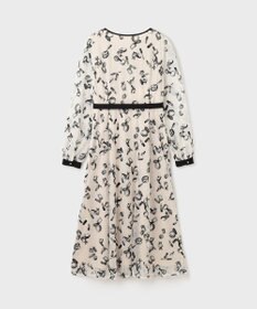 GRACE CONTINENTAL コスメフロッキープリントワンピース