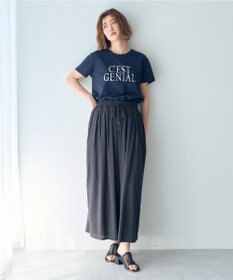 YECCA VECCA シルキータックワイドパンツ