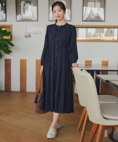 Tiaclasse L 襟フリルリボンワンピース