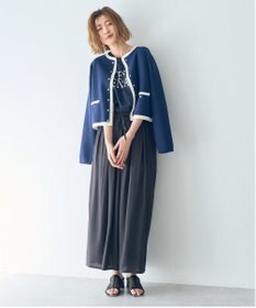 YECCA VECCA シルキータックワイドパンツ