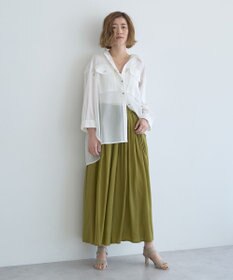 YECCA VECCA シルキータックワイドパンツ