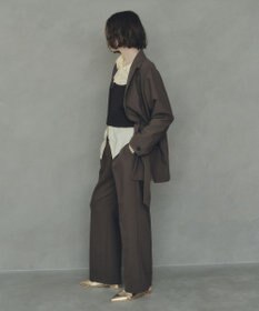 YECCA VECCA ウエストデザインワイドストレートパンツ