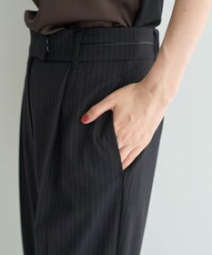 YECCA VECCA ウエストデザインワイドストレートパンツ