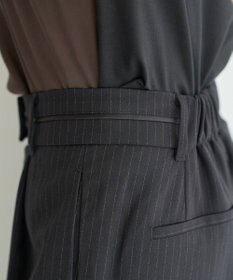 YECCA VECCA ウエストデザインワイドストレートパンツ