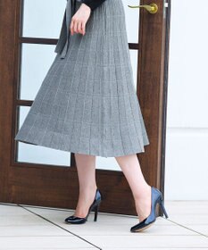 Tiaclasse L 【洗える】1枚で着映えするチェック柄編みニットワンピース