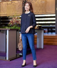 Tiaclasse パール＋リボンブローチ