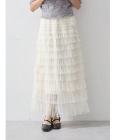 earth music&ecology ティアードフリルチュールスカート