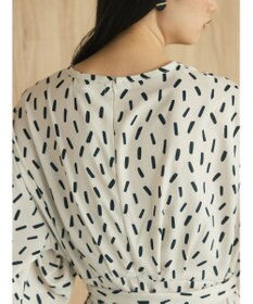 Green Parks armonia．スクエアドットプリントタックワンピース