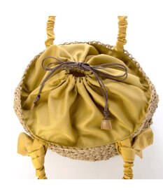 UNBILLION カシュカシュ cachecache / 下がりリボン柄編みトート