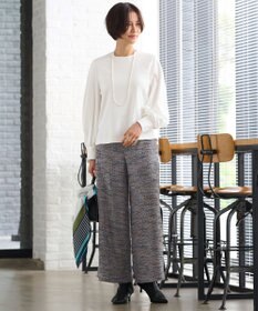 自由区 【洗える】ハイカウントパフスリーブ カットソー