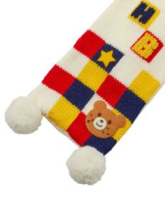 MIKI HOUSE HOT BISCUITS カラフルブロック マフラー