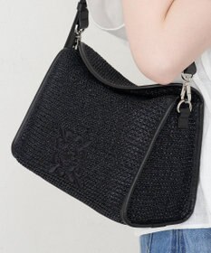 russet ナイロンラフィアショルダーバッグ(CE-1713)