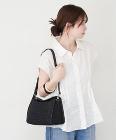 russet ナイロンラフィアショルダーバッグ(CE-1713)