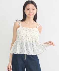 earth music&ecology 花柄ギャザーキャミビスチェ