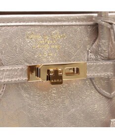 A.D.M.J. 【牛革】クラックメタル/イタリアンレザー前金具付トートM