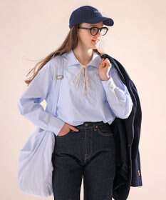 LENO SKIPPER SHIRTS CANDY STRIPE / スキッパーブラウス