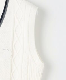 23区GOLF 【MEN/キングサイズ】【洗える】ケーブル柄 ニットベスト