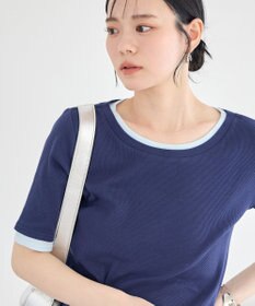 earth music&ecology レイヤードライクバイカラープルオーバー