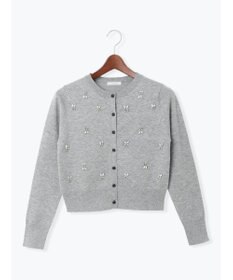 Te chichi ビジューニットコンパクトカーディガン