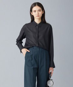 ICB 【洗える】トリアセコットンシアー ロングシャツ