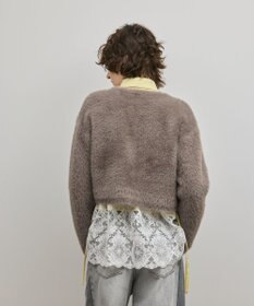 GRACE CONTINENTAL フェザーショートニットカーディガン