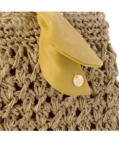 UNBILLION カシュカシュ cachecache / 下がりリボン柄編みトート