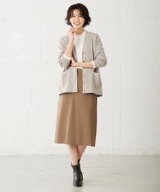 J.PRESS LADIES 【洗える】 レーヨンストレッチフルニードル カーディガン