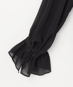GRACE CONTINENTAL シアーラッフルカラーブラウス