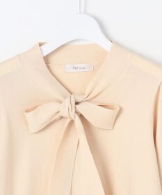 Feroux 【洗える】プチパールボウタイ ニット