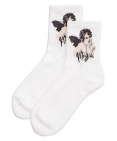 WEGO デザインパイルクルーソックス（14㎝）