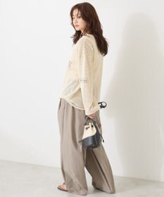 AMERICAN HOLIC 【WEB限定】ランダムロゴメッシュロングTシャツ/チュニック