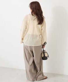 AMERICAN HOLIC 【WEB限定】ランダムロゴメッシュロングTシャツ/チュニック