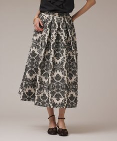GRACE CONTINENTAL ダマスクジャガードタックスカート