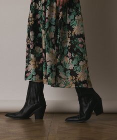 GRACE CONTINENTAL フラワープリントカフタンドレス