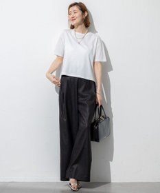 23区 【洗える】トリアセスラブストレッチ ワイド パンツ