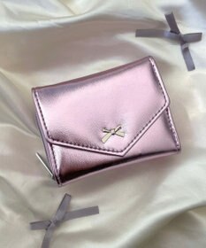 WEGO メタルリボンレターフラップウォレット