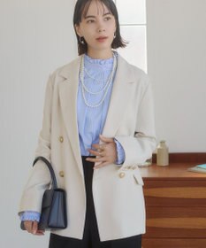 WEGO 【ANGIE VINTAGE/S/Mサイズ展開 / オケージョン対応 / セレモニー対応】ゴールドボタン テーラードジャケット / 金ボタン ダブル ブレザー