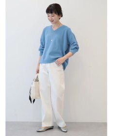 AMERICAN HOLIC Ｖネック片畦ニットプルオーバー