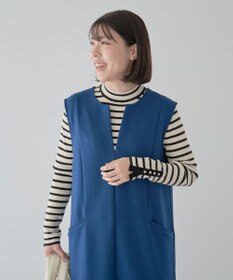 Green Parks もちやわ　袖口釦リブニットプルオーバー