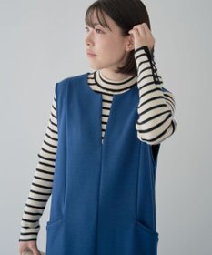 Green Parks もちやわ　袖口釦リブニットプルオーバー