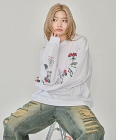 WEGO 【ユニセックス着用ITEM】別注VISIONグラフィックスリーブプリントT（LS）