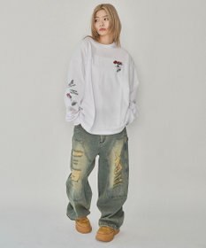 WEGO 【ユニセックス着用ITEM】別注VISIONグラフィックスリーブプリントT（LS）