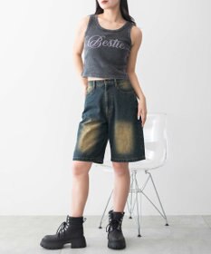 WEGO ヴィンテージウォッシュグラフィックタンク