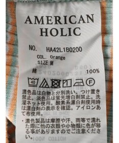 AMERICAN HOLIC 針抜きテレコボーダータンクトップ