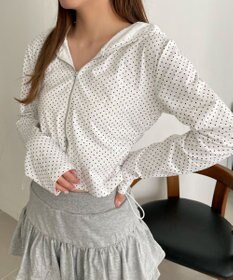 WEGO 柄Wジップパーカー