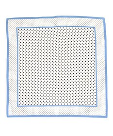 Marca 【Marcaオリジナル】ラインボーダードット 小判 シルクツイル スカーフ