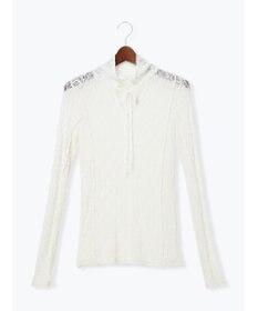 Te chichi パッチワークレース前後2WAY衿デザインTOPS《2025Autumn catalog item》