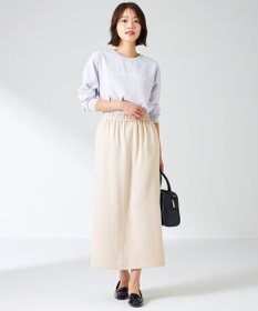 ANY SIS L 【洗える】2wayストレッチジョーゼットロゴ ロンT